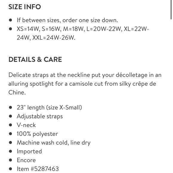 NWT XS / 14W Citron STRAPPY WOVEN CAMI CITY CHIC - Picture 12 of 16